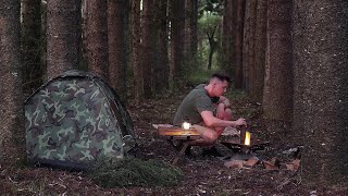 Solo Camping in the CHEAPEST TENT on Amazon without testing [ Relaxing ASMR ]