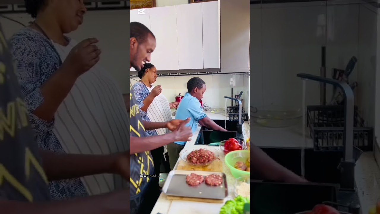 See how we make beef burgers at home with family