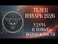 Телец ♉️ январь 2026: готовы впустить удачу в свю жизнь?
