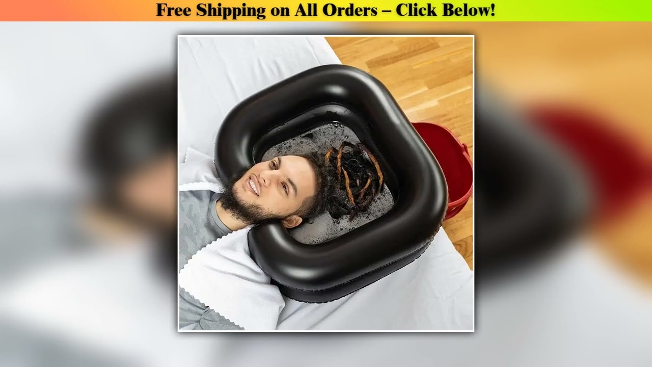 Inflatable Shampoo Basin - Portable Hair Washing Bowl/ Tub for Bedridden, Disabled, Injured,