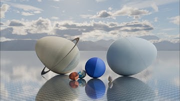 Eggs planet bouncing | Solar System Planet Size Comparison 3D