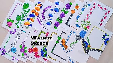 20 BEAUTIFUL BORDER DESIGNS/PROJECT WORK DESIGNS/A4 SHEET/FILE/FRONT PAGE DESIGN FOR SCHOOL PROJECTS