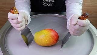Mango ice cream rolls street food - ايس كريم رول مانجو