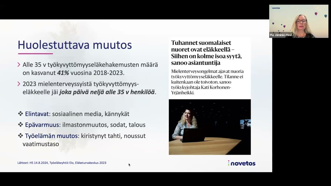 Nuoret työntekijät - haasteesta voimavaraksi -webinaari 31.10.2024