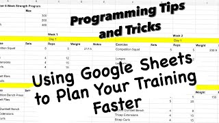How To Create a 6 Week Powerlifting Training Program Quick Step-by-Step Using Excel/Google Sheets
