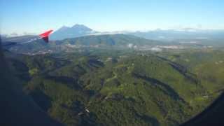 Airplane Footage - Landing Over Guatemala City