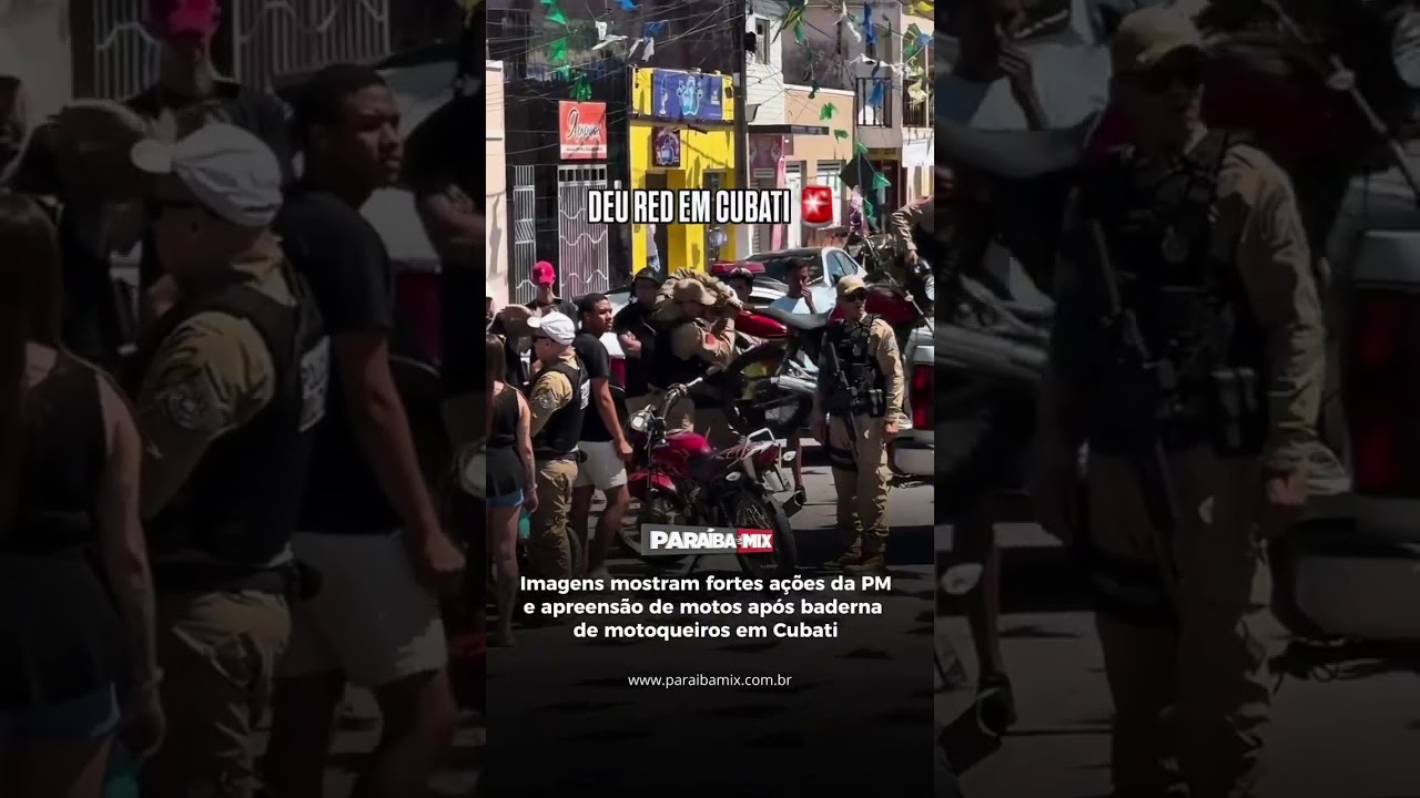 Imagens mostram fortes ações da PM e apreensão de motos após baderna de motoqueiros em Cubati