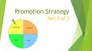 Marketing Mix: Promotion Strategy part 2