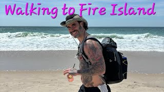 Walking  to Fire Island