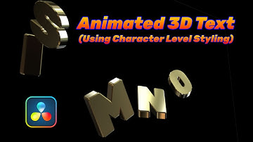 3D Text Animation - Davinci Resolve 17/18