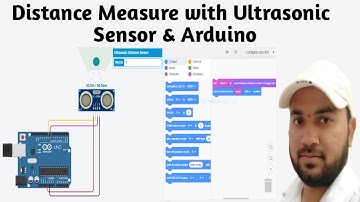#3 Distance measure with ultrasonic Sensor & Arduino at Tinkercad Simulation in Hindi | Block Coding