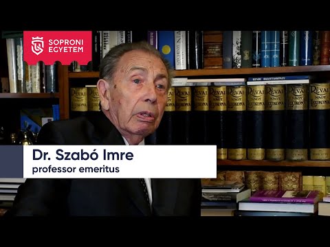 Soproni Egyetemi Almanach - 28. Adás - Dr. Szabó Imre professor emeritus