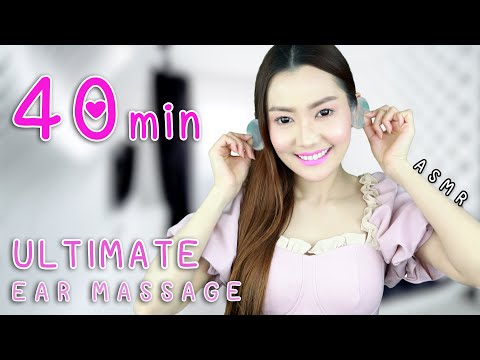 ASMR Thai นวดหู นวดเจล นวดน้ำมัน ช่วยผ่อนคลาย ยาวๆ 🤲🏻 ASMR Ultimate Ear Massage 40 min No Talking