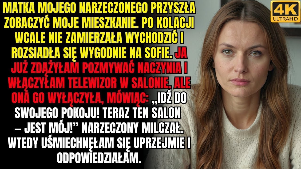 W moim własnym mieszkaniu przyszła teściowa wyłączyła telewizor i oznajmiła  „Teraz ten salon jest