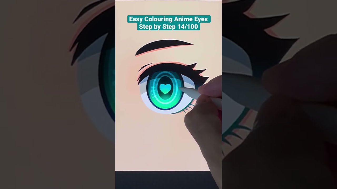 🤯How to Colour Anime Eyes Easy Step by Step 😱