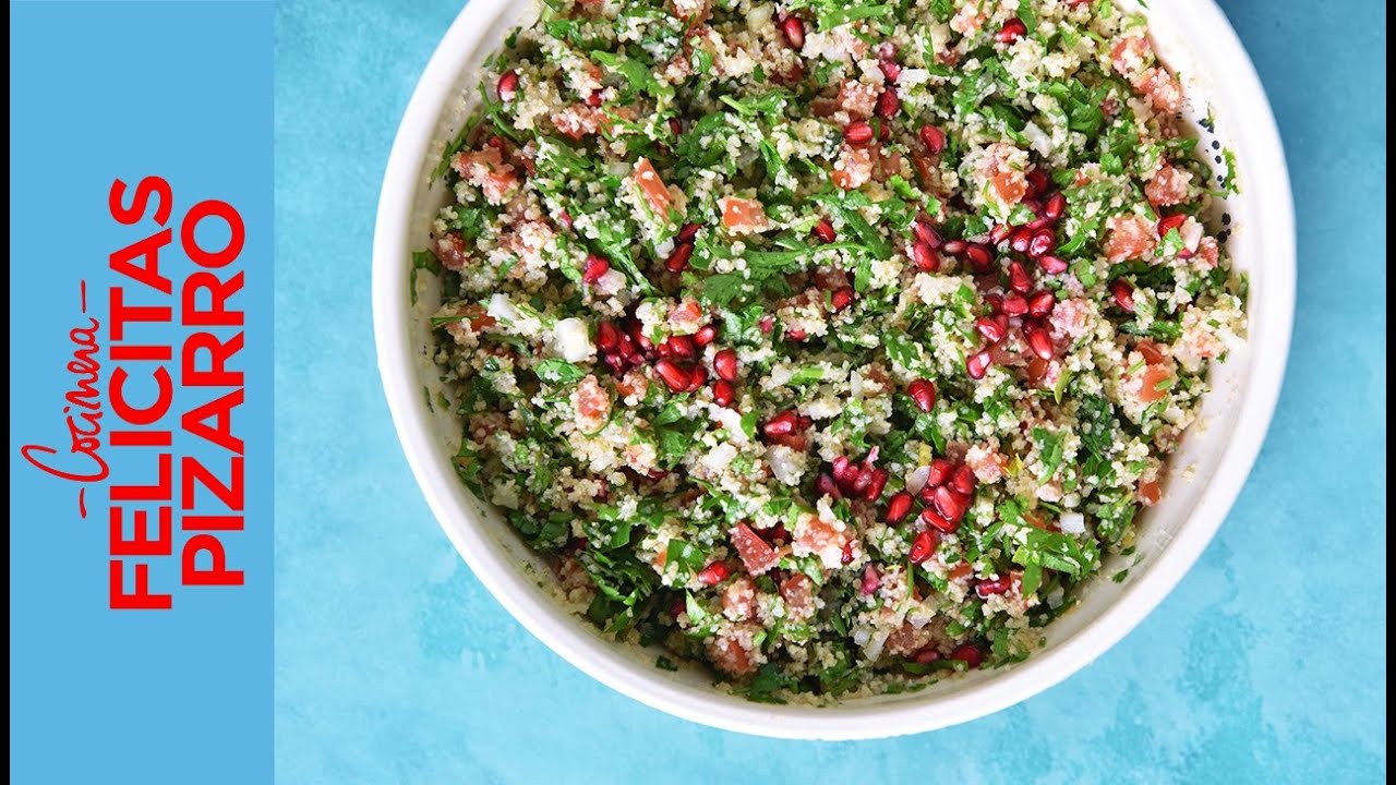 Ensalada Tabulé con trigo burgol y vegetales | Felicitas Pizarro