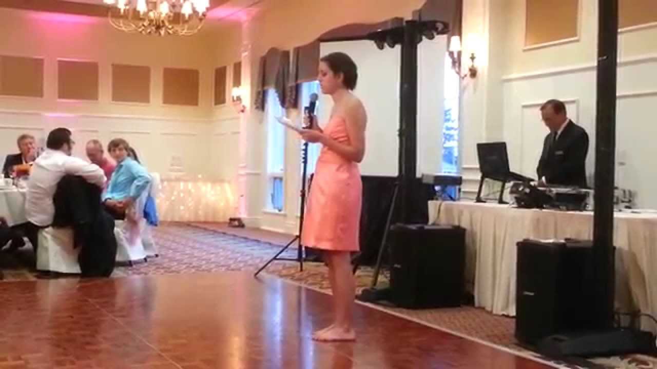 Funny Maid Of Honor Poem Speech Jane And Matthew S Wedding July