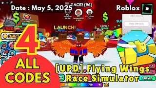 ALL Working Codes | Semua Kode UPD Flying Wings Race Simulator Roblox, May 5, 2025