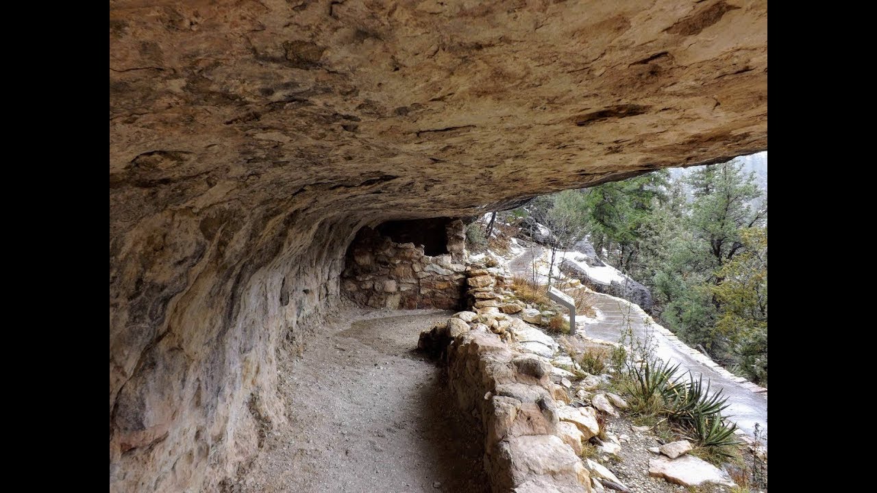 See Walnut Canyon cliff dwelling ruins up close