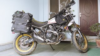 Givi Waterproof Side Bags GRT709 installation on Ducati Scrambler Desert Sled