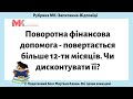 Поворотна фінансова допомога - повертається більше 12-ти місяців. Чи дисконтувати її?