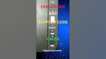 E03 | Canon pixma printer error codes and causes #printertroubleshooting  #canon #pixma #printer