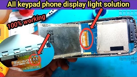 All keypad phone display light solution | display light not working