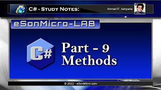 Part-9: C-Sharp(C#) Methods