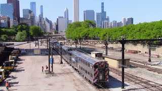 Chicago Metra Electric Trains at Museum Campus/11th Street Station