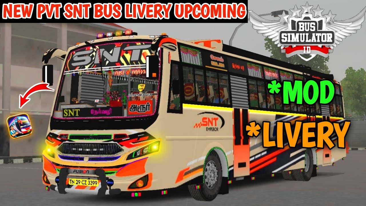 SNT BUS LIVERY UPCOMING | BUS SIMULATOR INDONESIA | BAALAJI BUS MOD IN BUSSID 