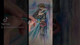 FF8 Squall and Rinoa Watercolor Part 3#ff8 #finalfantasy #squallleonhart #ffviii #squareenix