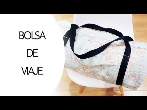 Cómo hacer una bolsa de viaje tela mapamundi | bolsa de gimnasio | DIY | CON P DE PAPEL