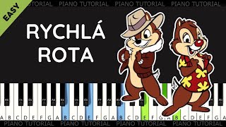 Rychlá Rota - Chip a Dale (piano tutorial | klavír | akordy | noty )