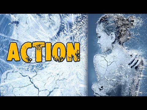 Как работать с экшэнами в Фотошоп/ Frozen Ice Action