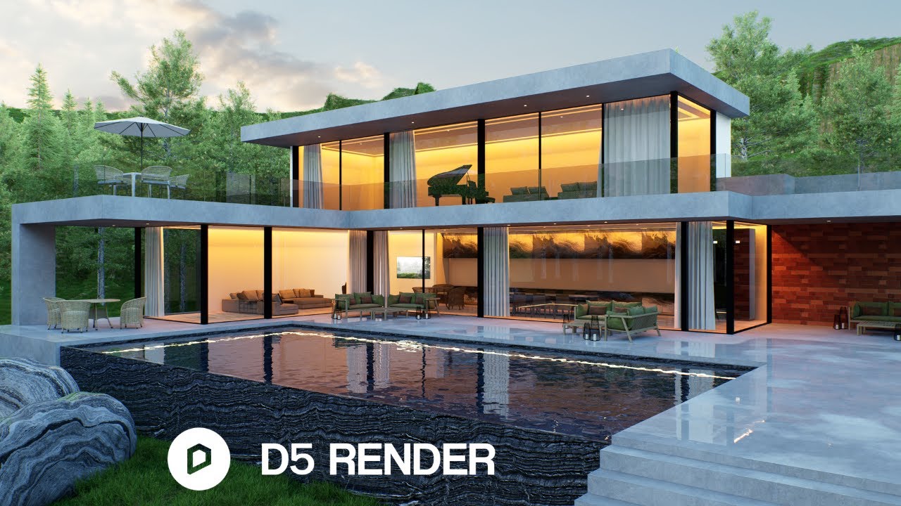 D5 Rendered House Exterior Animation Render | D5 Render Showcase | Private House 325 ...