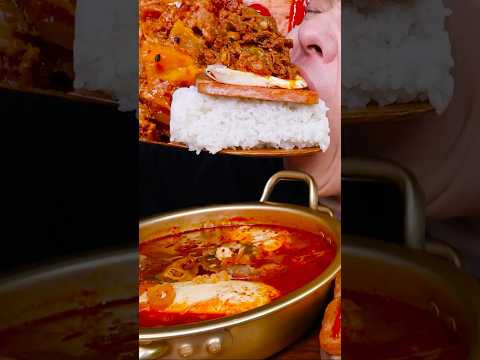 ASMR 차돌순두부찌개 &amp;<strong>amp</strong>; 스팸구이 &amp;<strong>amp</strong>; 제육볶음 &amp;<strong>amp</strong>; 밥적당히 먹방 EVEREST MOUNTAIN <strong>RICE</strong> &amp;<strong>amp</strong>; SPICY STEW &amp;<strong>amp</strong>; KIMCHI
