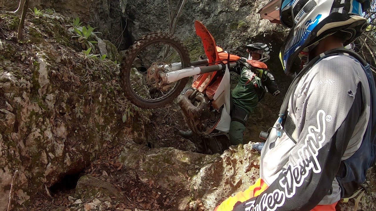 Hard enduro rocky terrain at Central Texas Off Road on the KTM 300