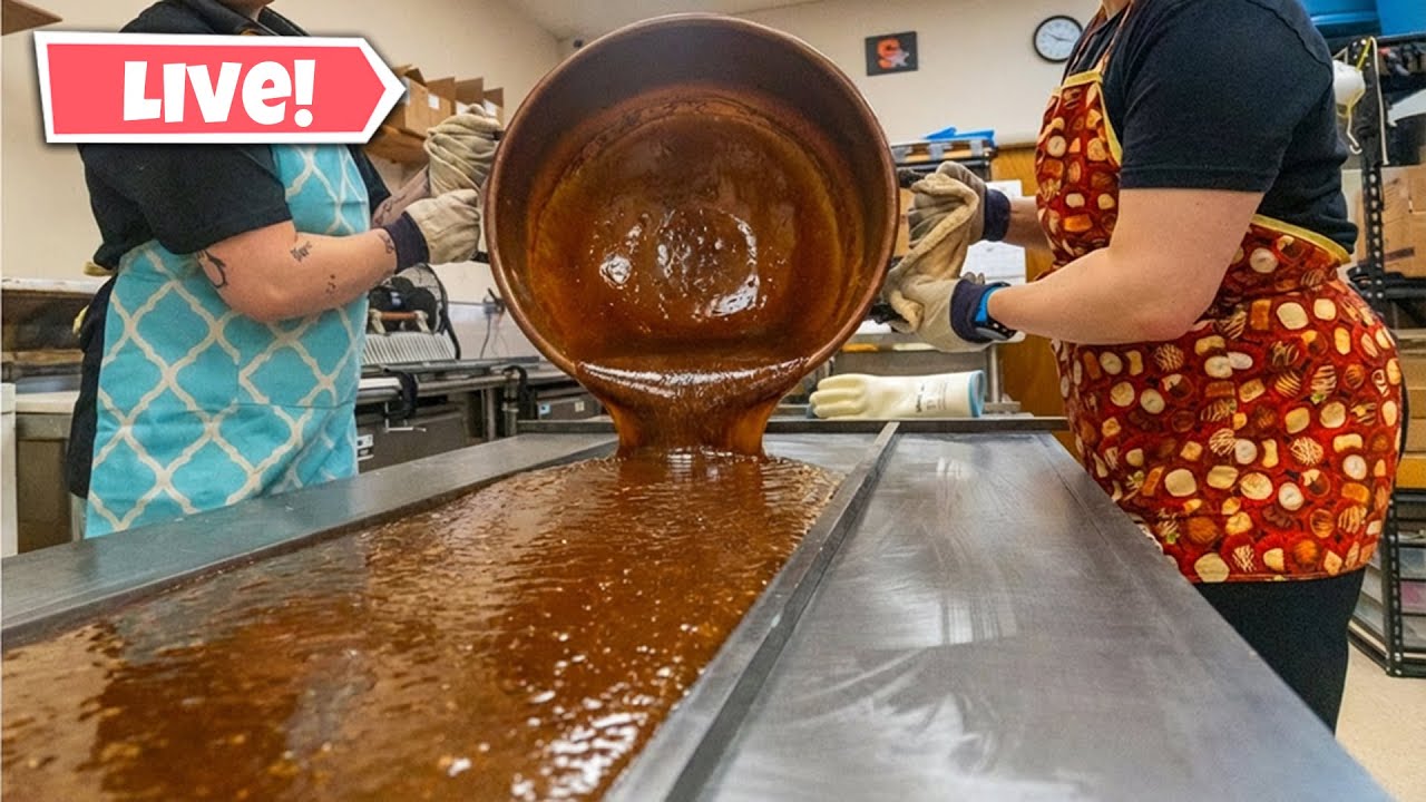Making Rootbeer hard candy LIVE! - YouTube