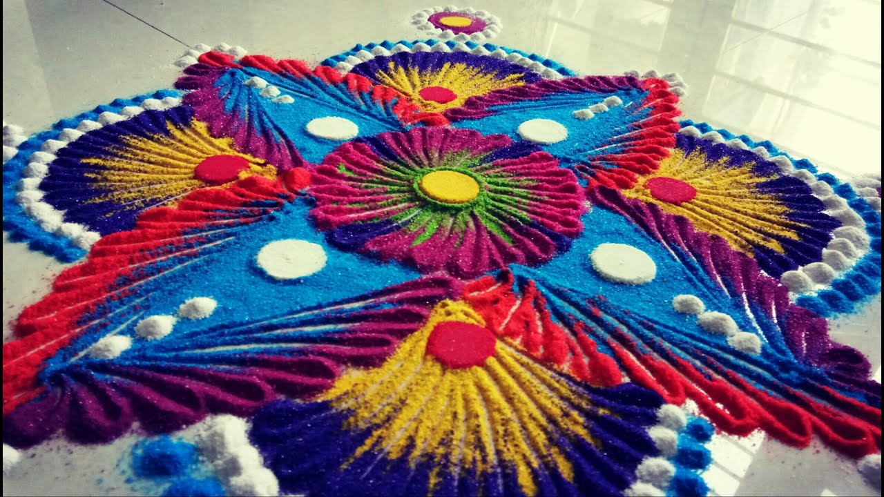 Diwali Rangoli Design | Rangoli Design | Latest colorful rangoli ...