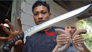 Full Luar biasa tangguh, membuat Golok Cacah Tulang Dari Pes Keong,Paku Hanya Sekali Tebas Langsung Putus News