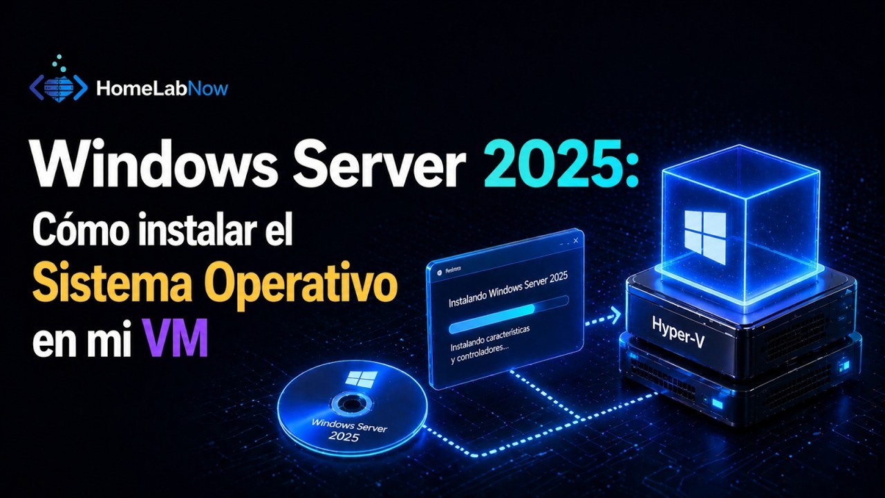 Windows Server 2025: 7. Cómo instalar el SO 2025 en mi VM