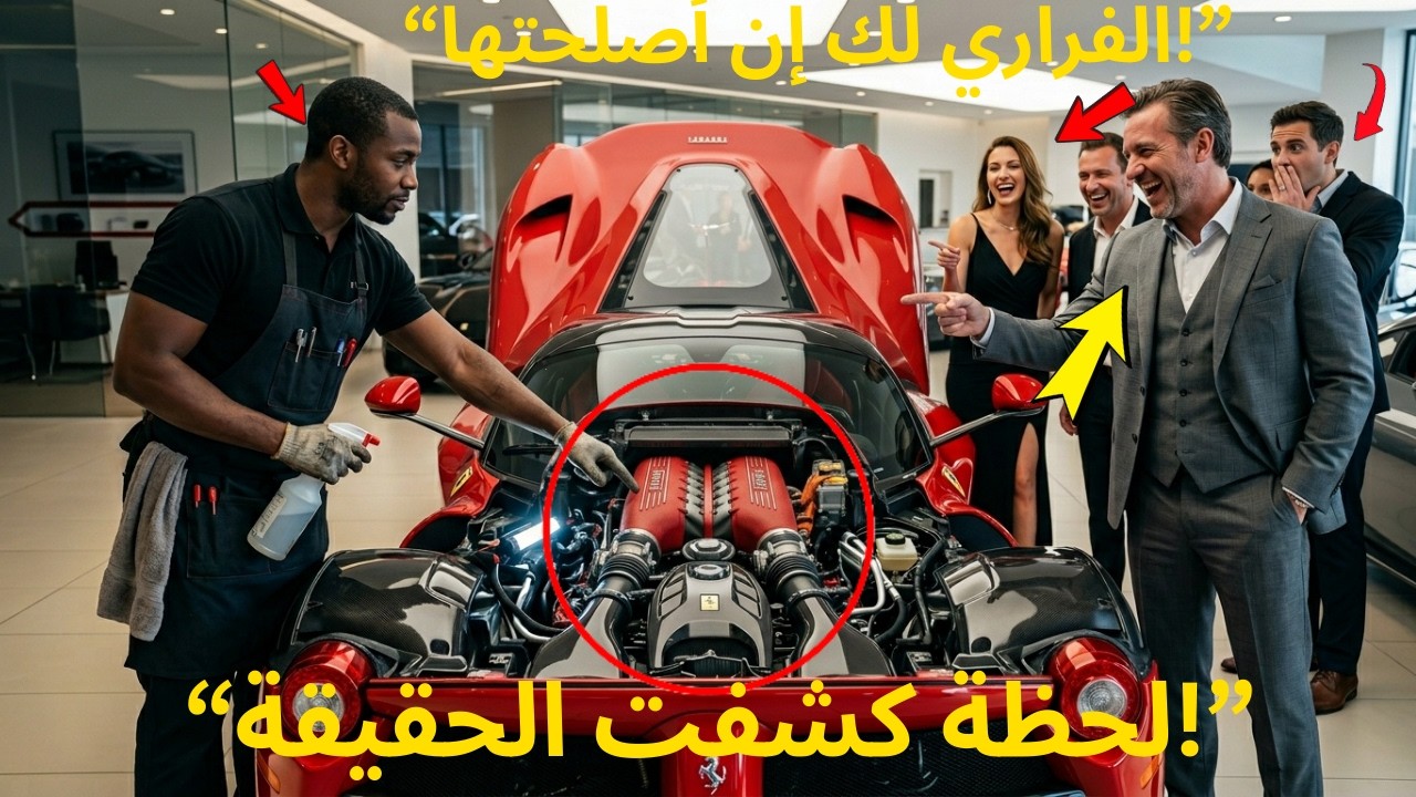 “رجل بسيط أصلح فيراري عجز عنها الخبراء… والـCEO ندم فورًا!”(حكايات ملهمة)