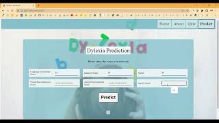 Dyslexia Prediction Flask App Prediction in Python Projects Guide