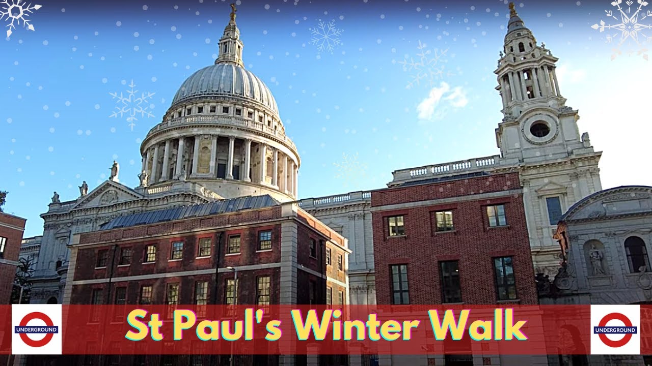 St Paul's Cathedral Winter Walk | Every Tube Station in London! | Walking Tour | Here We Go