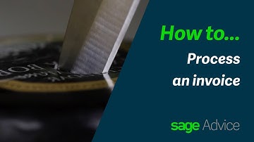 How to process an invoice - Sage Business Startup Essentials
