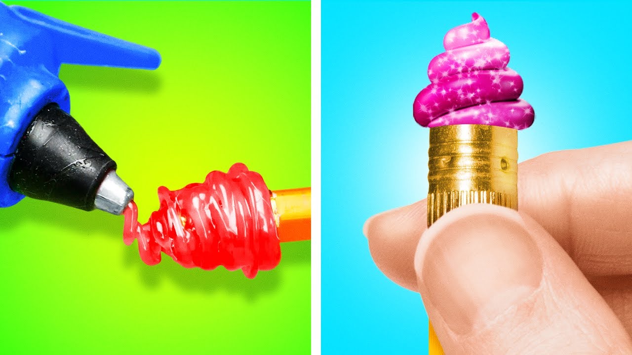 COOL SCHOOL DIYS || Glue Gun and 3D Pen Crafts - YouTube