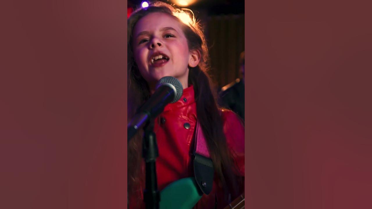 Claire singing I Love Rock and Roll with Crosby family band!