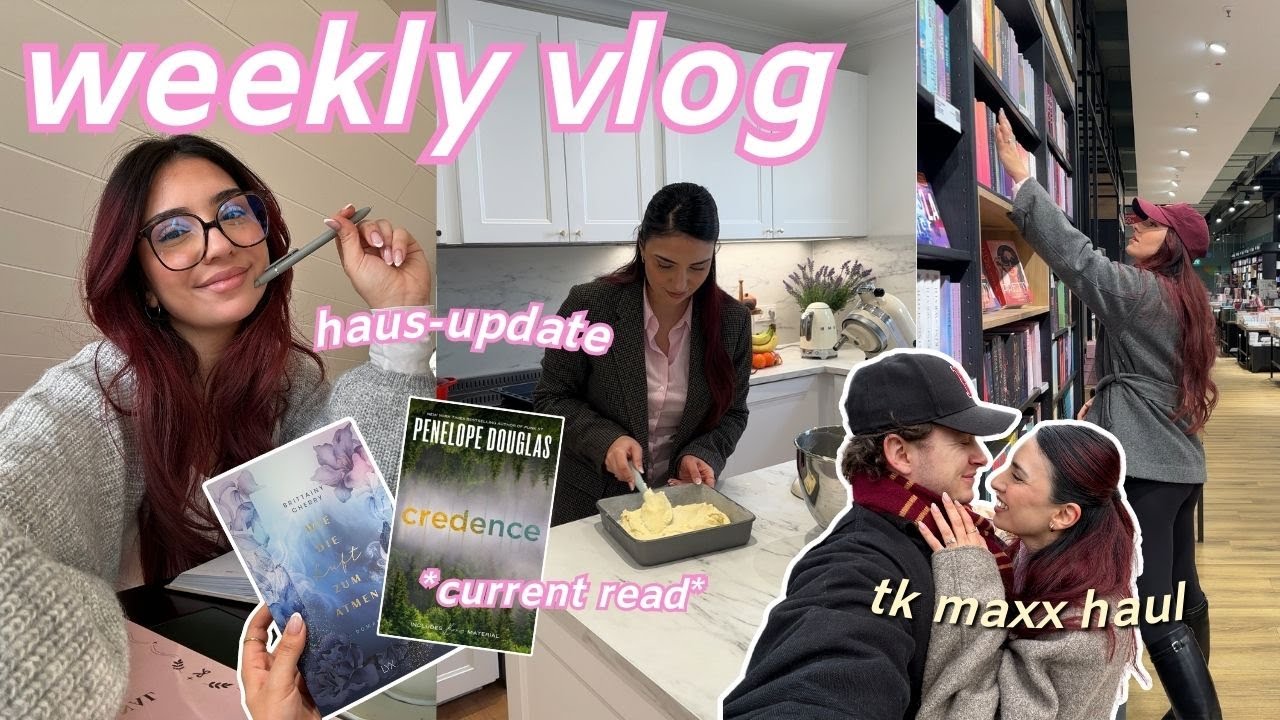 current read, kindle must haves, haus update, tk maxx haul  🎀✨weekly vlog