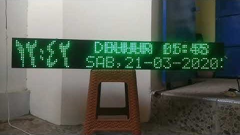 Cara Setting jam masjid digital running text pakai remot (kecerahan dan lokasi) versi 2