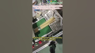 Automatic Bamboo skewer counting and packaging machine  #wooden #woodenfactory #wood #machine